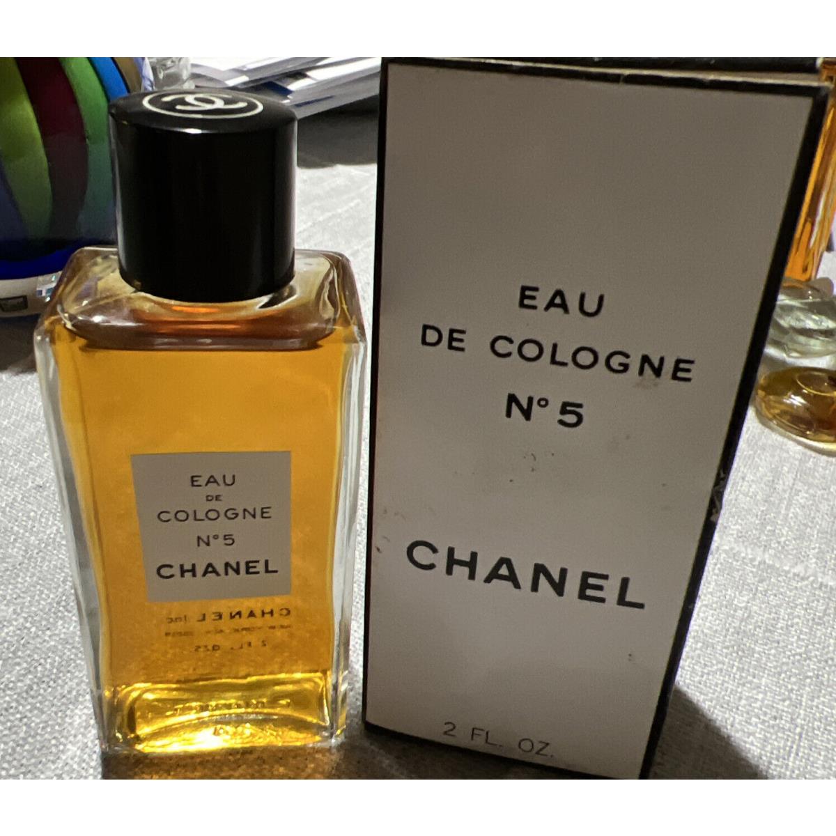 Vintage 2 Oz Bottle Chanel Eau De Cologne In Box Nos