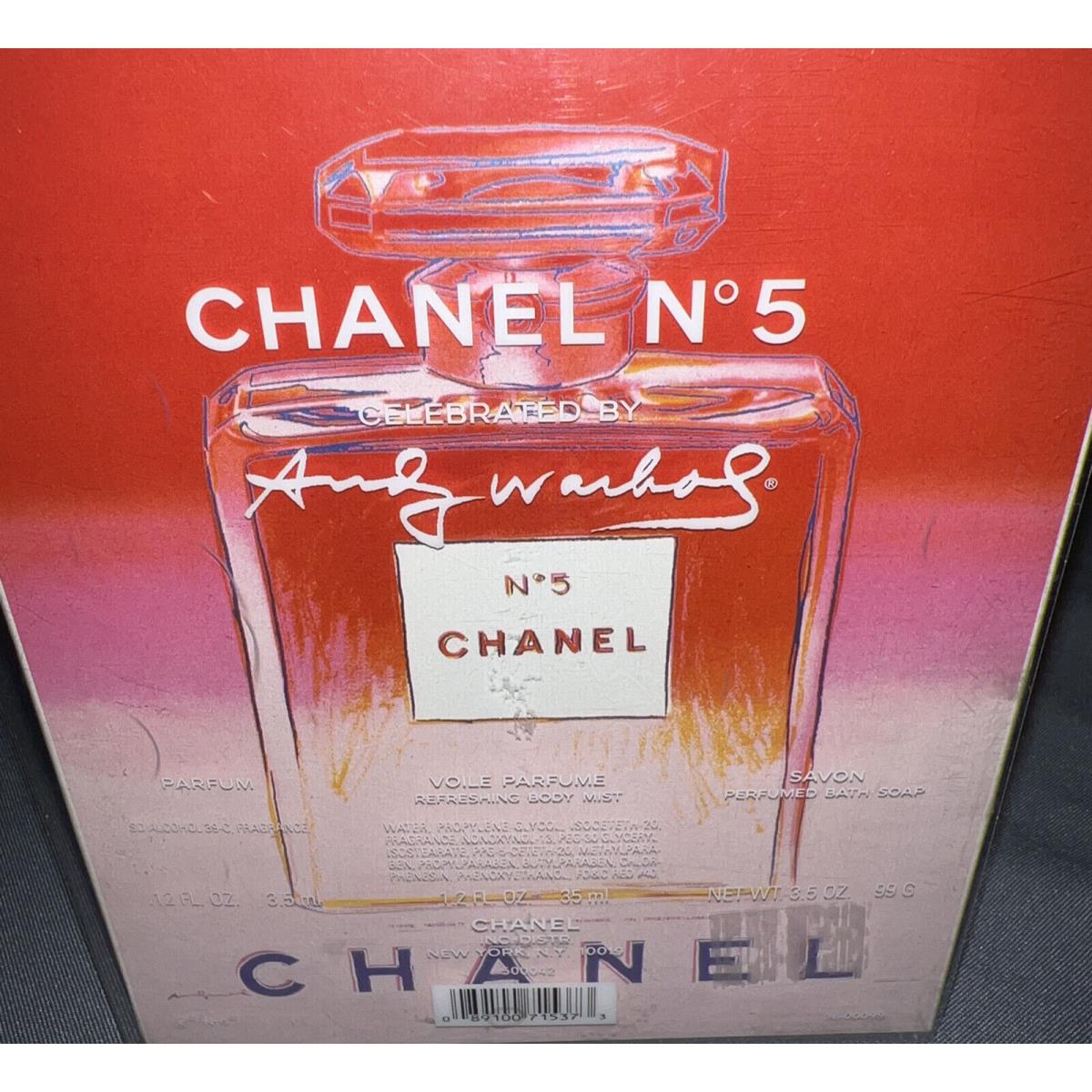 Vintage 1997 Chanel No 5 Voile Parfume 1.2 Fl.oz Mini Parfum Bar Soap Set