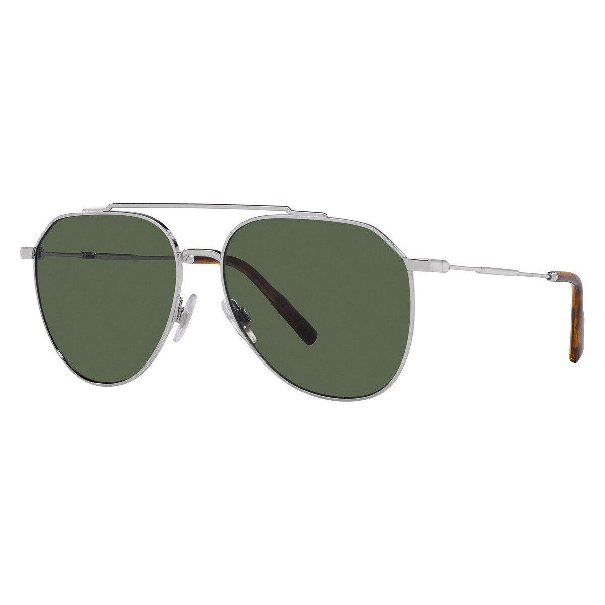 Dolce Gabbana DG2296 05/9A Silver/dark Green Polarized 58-15-145