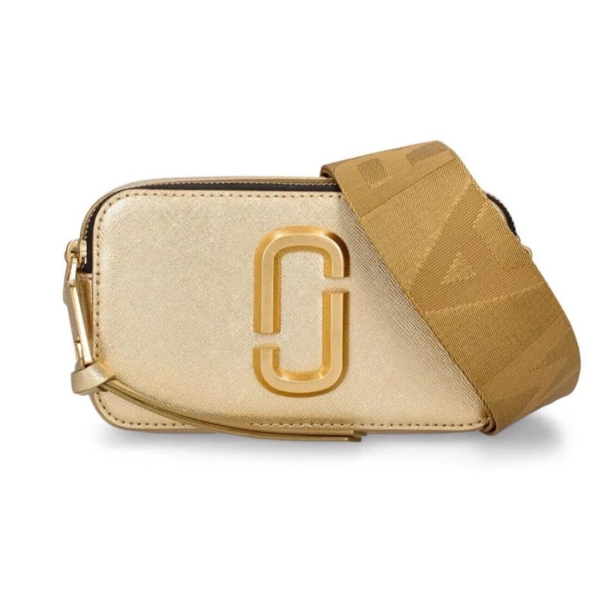 Marc Jacobs Women`s Snapshot Dtm Camera Bag Gold Leather Shoulder Bag M0014146