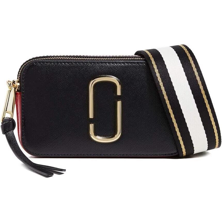 Marc Jacobs Womens The Snapshot Crossbody Bag - Black/red