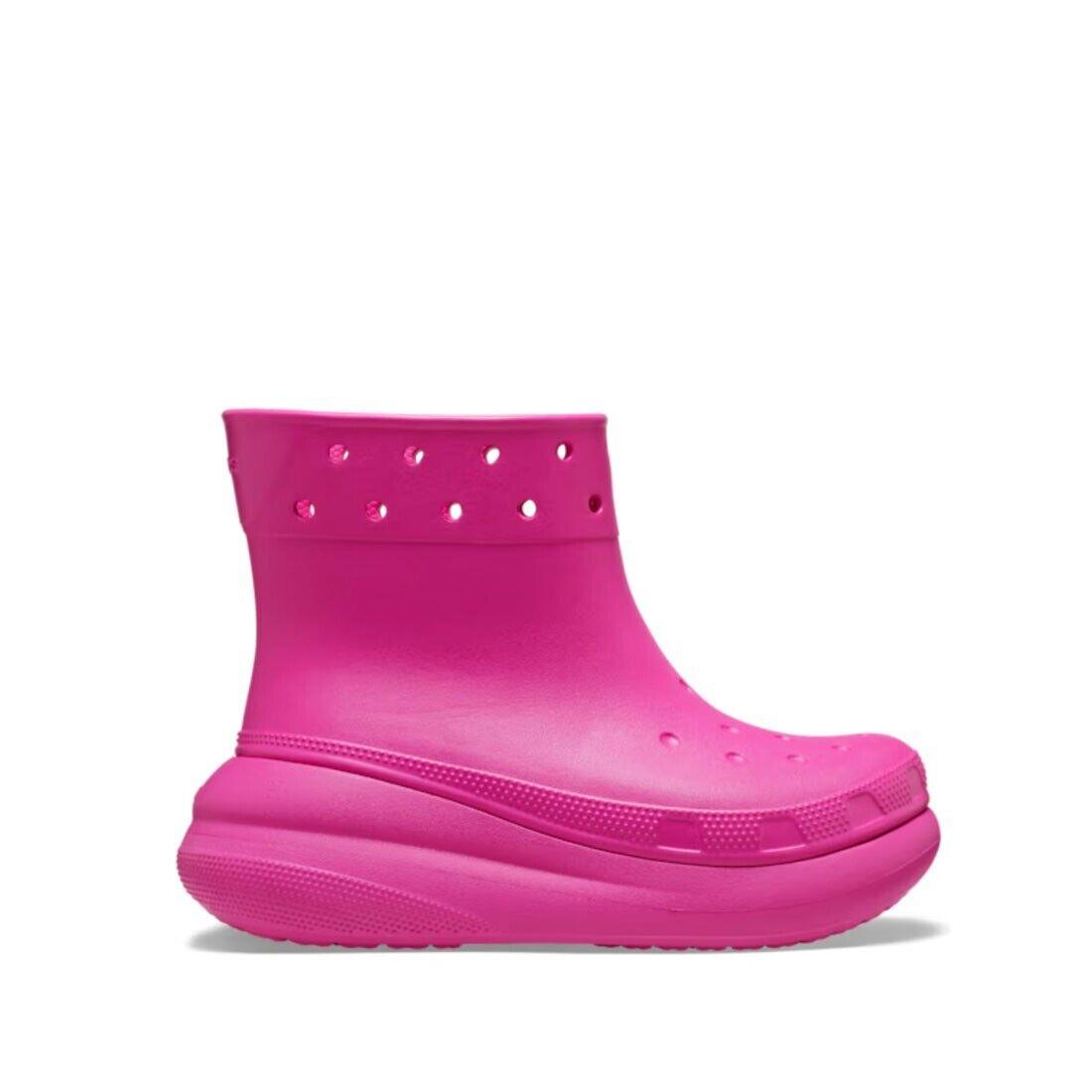 Crocs 207946-JUIC Men`s Crush Rain Boots in Juice - Medium - Pink