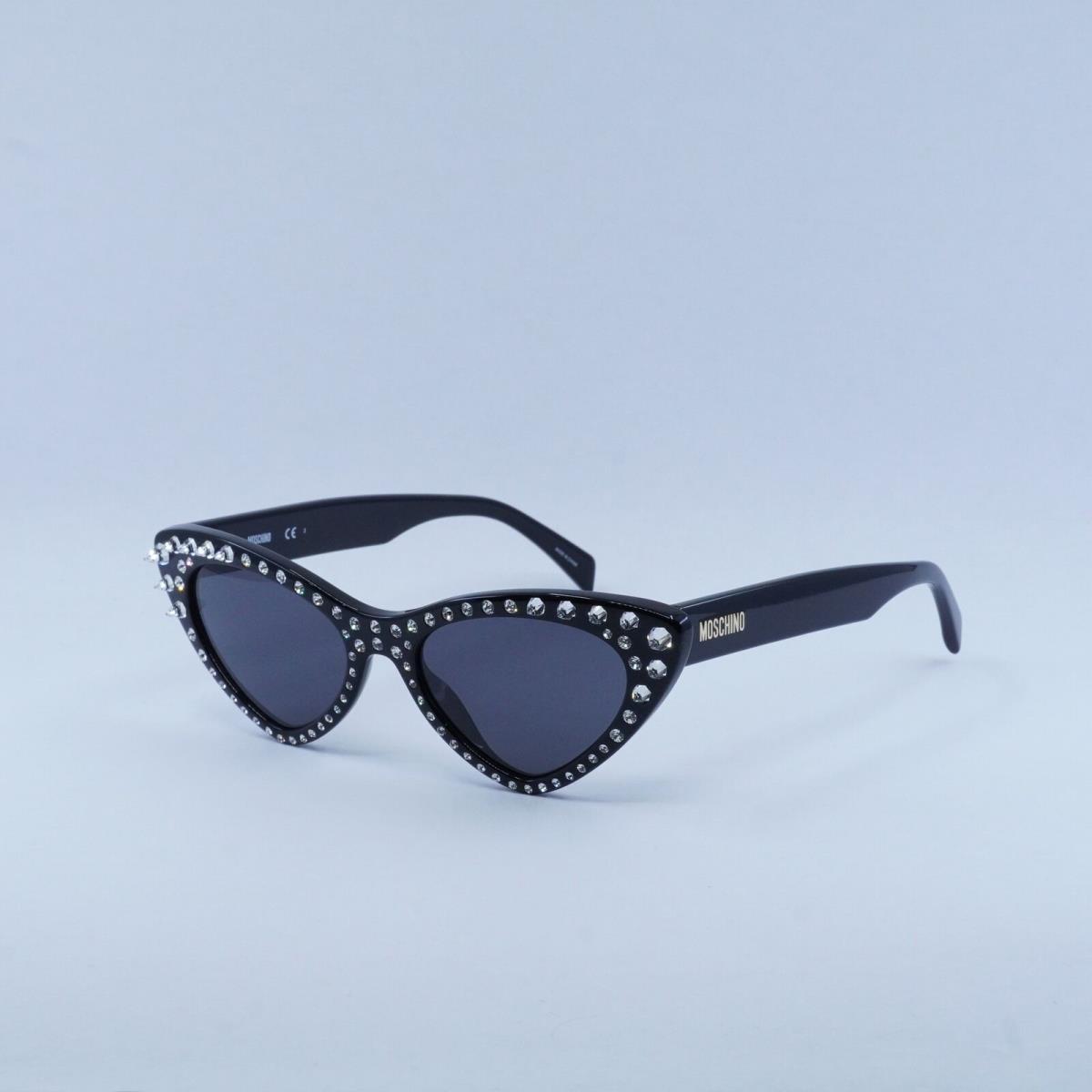 Moschino MOS006/S/STR 0807 IR Black/grey 52-18-140 Sunglasses