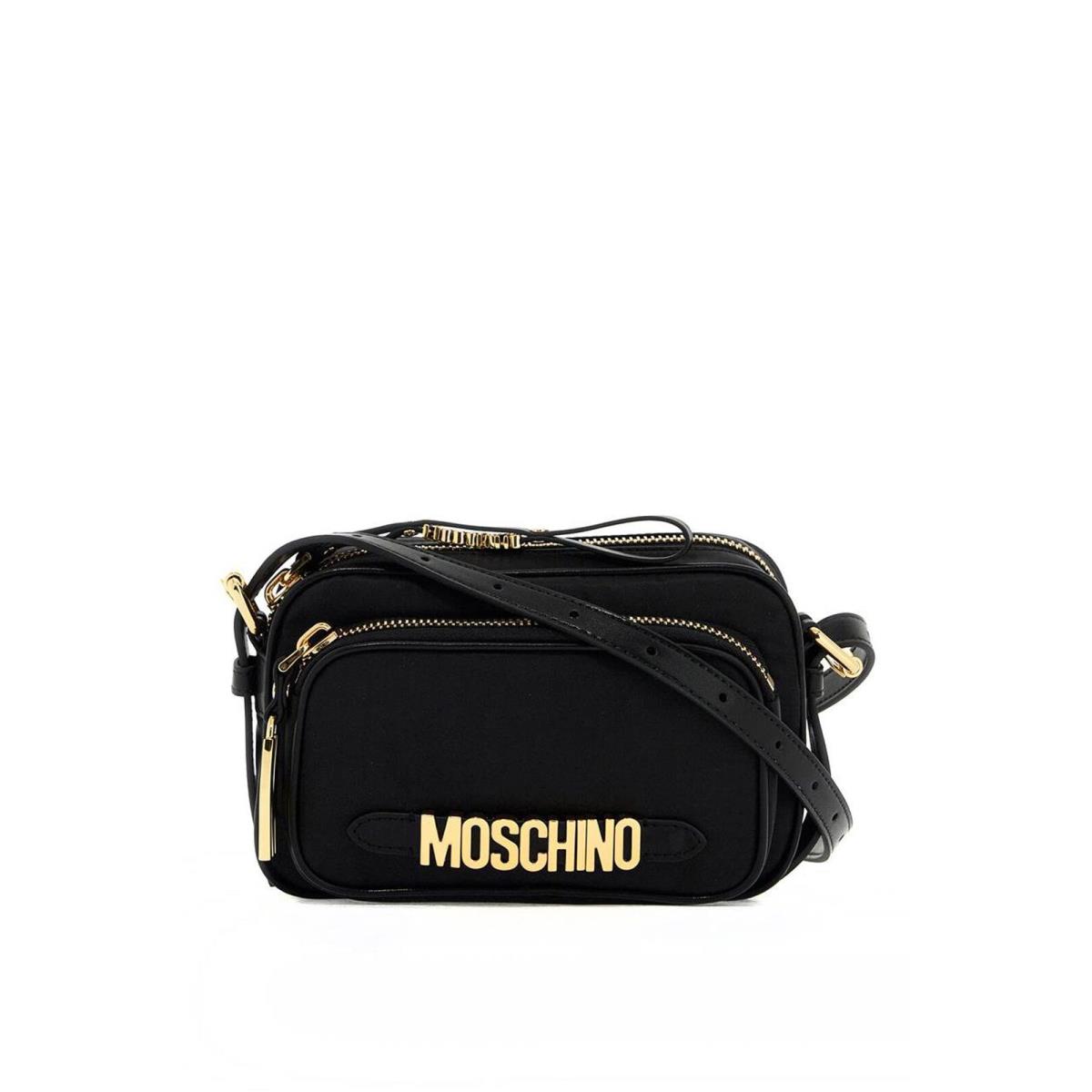 Moschino Mini Shoulder Bag with Metal Logo