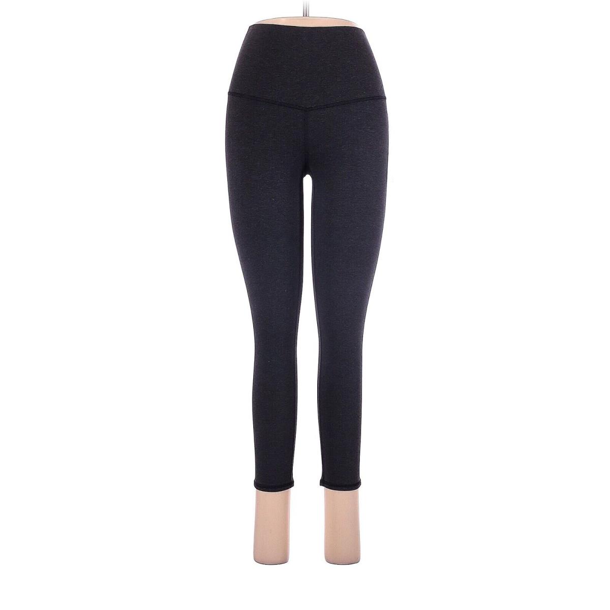 Lululemon Athletica Heathered Black Wunder Under Crop Roll Down Leggings - US 6