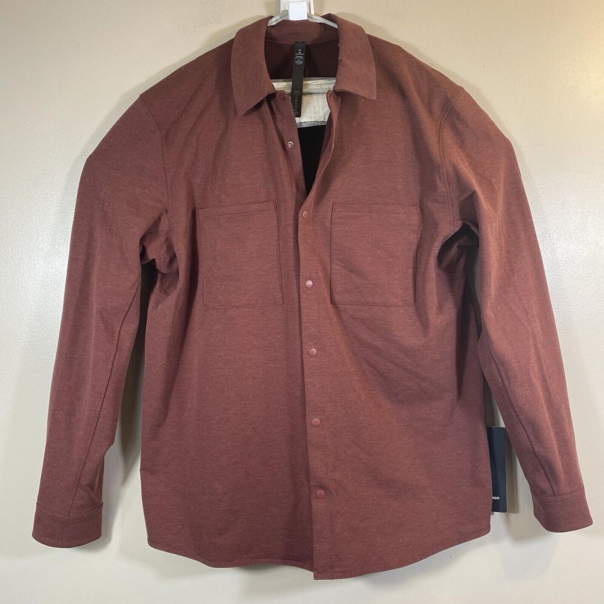 Lululemon Compatibility Shirt Mens XL Long Sleeve Heathered Savannah Red