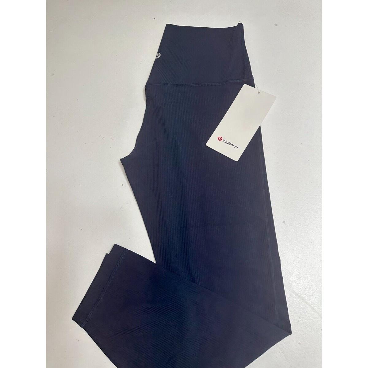 Lululemon Align Ribbed High-rise Pant 25 Sz 8 True Navy