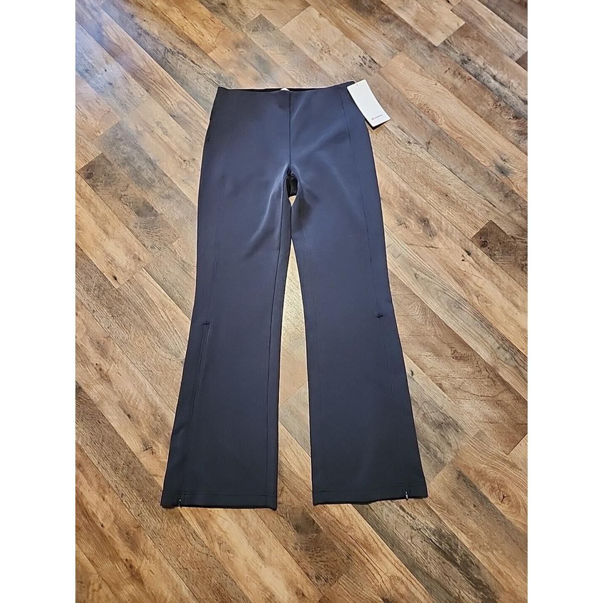 Lululemon Brushed Softstreme Rib Zip Flare 32.5 Black SZ 10