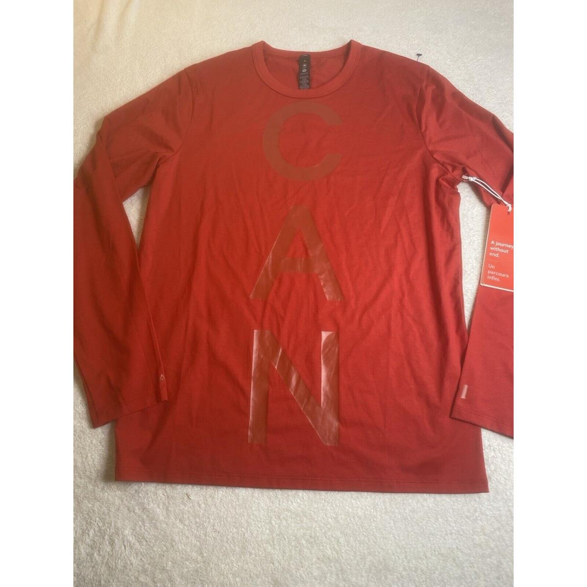 Lululemon Fundamental Shirt Women M LS Team Canada 2024 Olympics Red