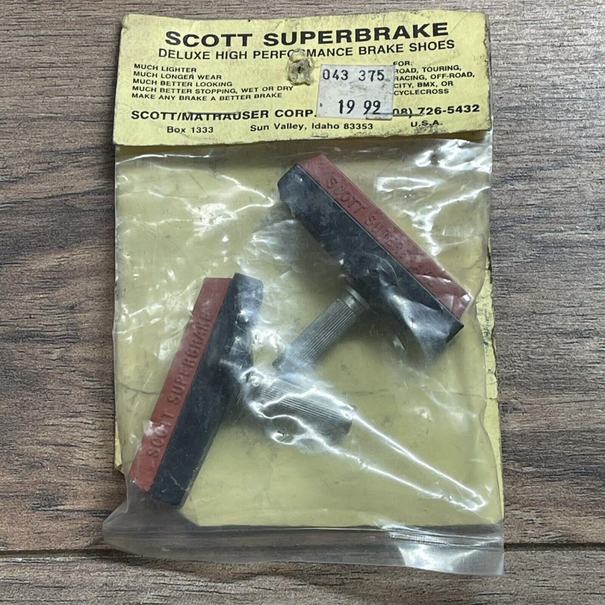 Nos Scott Mathauser Superbrake Cantilever Brake Pads Non-threaded Finned Salmon