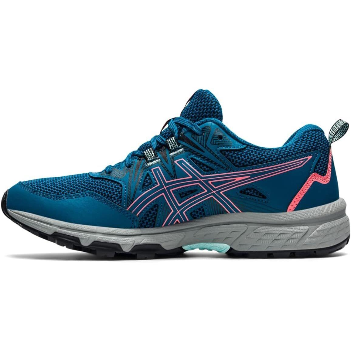 Asics Women`s Gel-venture 8 Running Shoes 7.5 Deep Sea Teal/blazing Coral - Deep Sea Teal/Blazing Coral