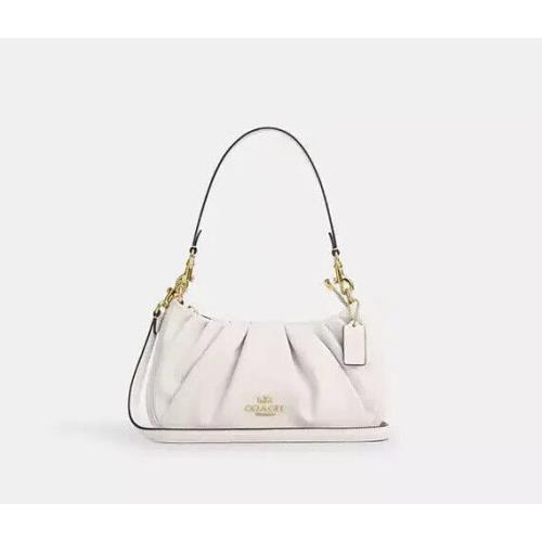 Coach Teri Shoulder Bag with Ruching CT761 CT761/Gold/Chalk