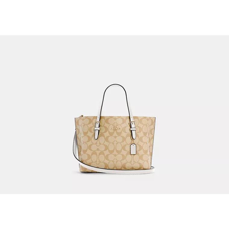 Coach Mollie Tote Bag 25 In Signature Canvas C4250/Light Khaki Chalk