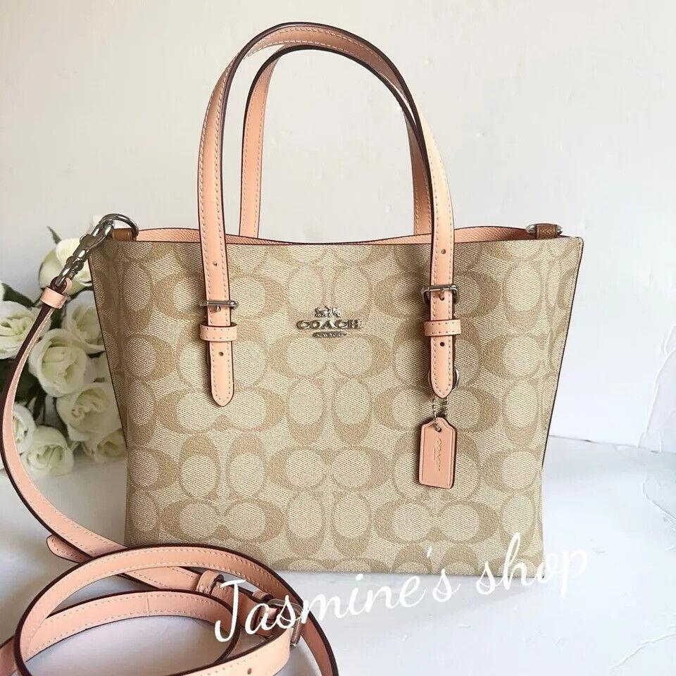 Coach Mollie Tote Bag 25 In Signature Canvas C4250/light khaki/faded blush