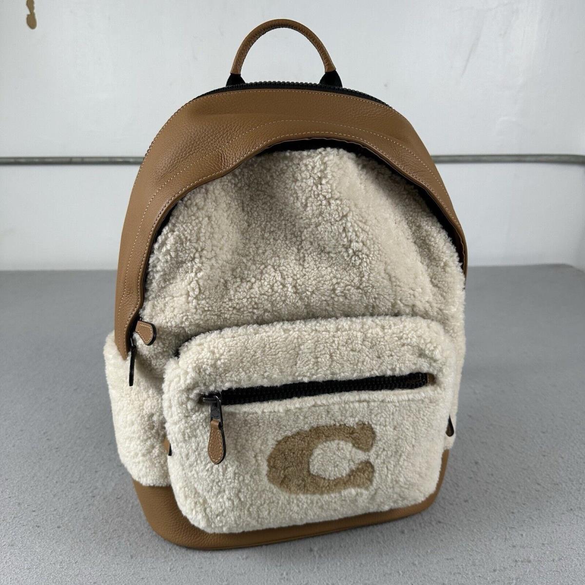 Coach West Backpack Shearling Brown Leather Bag