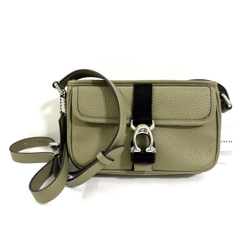 Coach Beck Leather Slim Crossbody Moss Green