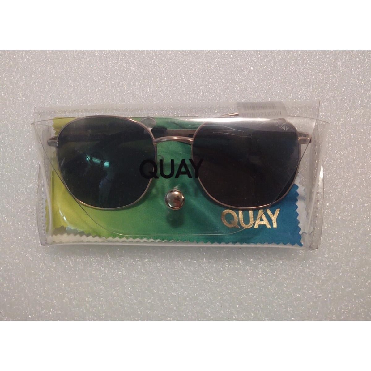 Quay Australia Jezabell 1212 Black Polarized Cat 3 Lenses Metal Sunglasses