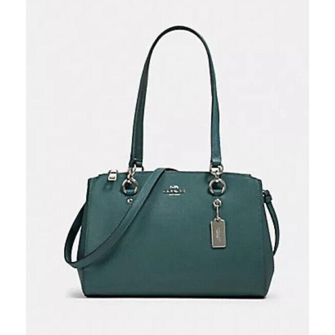 Coach Green Leather Carryall Handbag Crossbody Designer