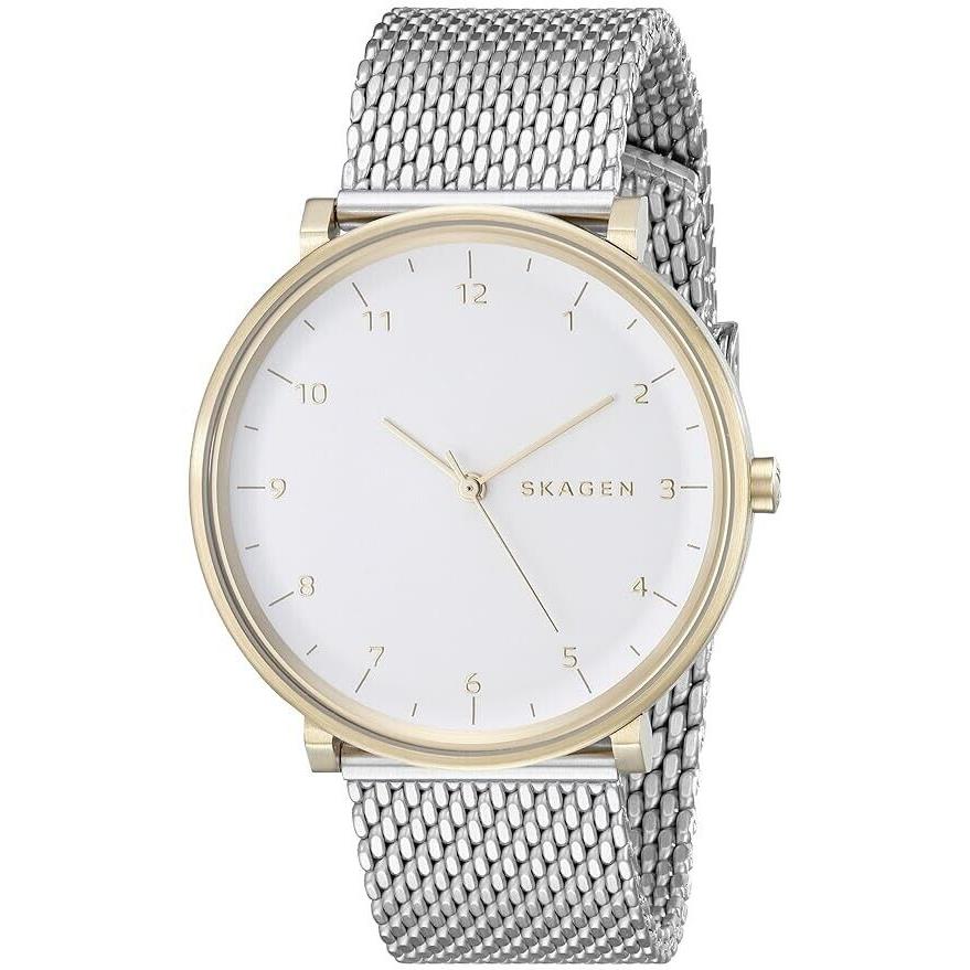 Skagen SKW6170 Hald White Dial Stainless Steel Mesh Bracelet Men`s Watch