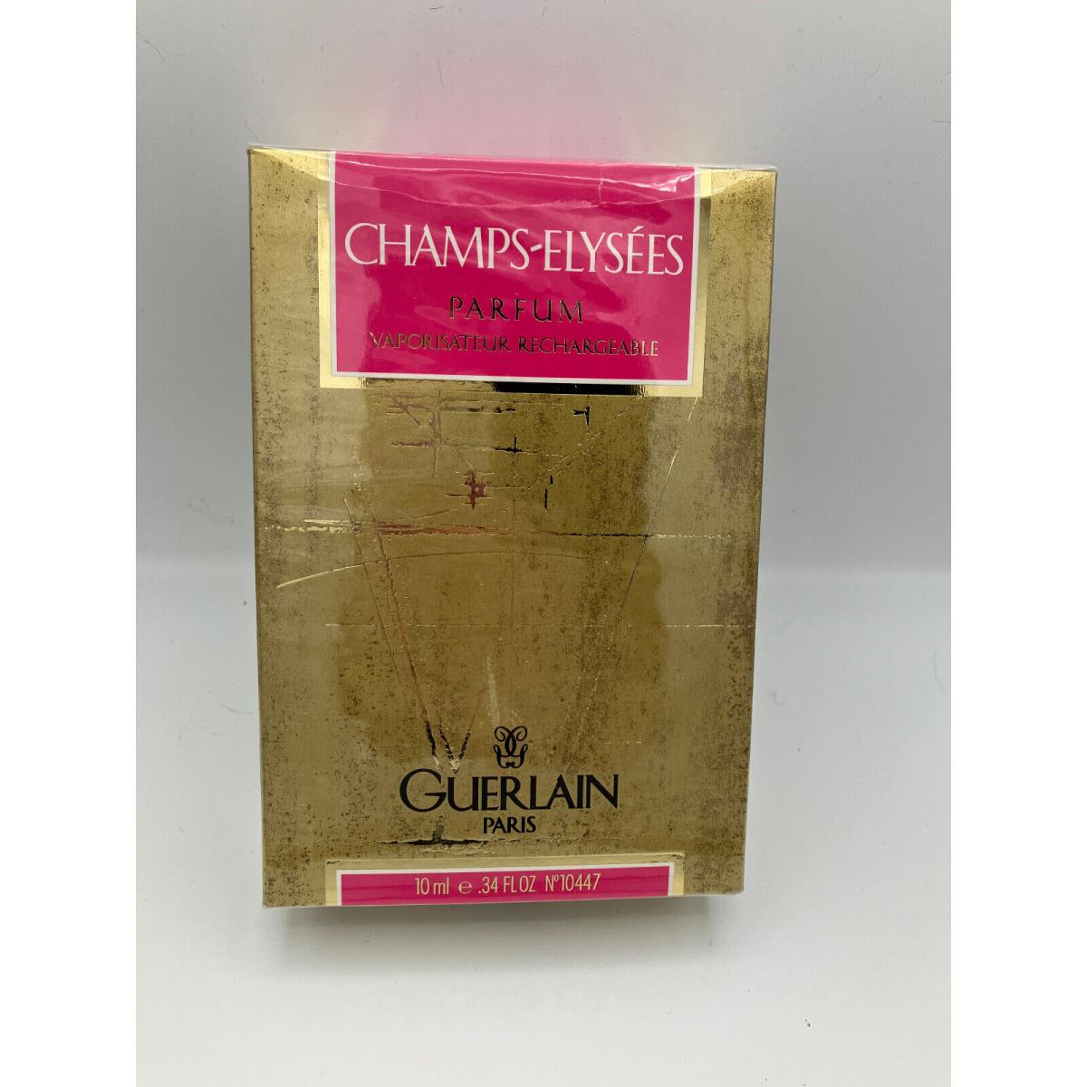 Guerlain Champs Elysees Parfum .34 Oz 10447 Refillable Gold Bottle 1995