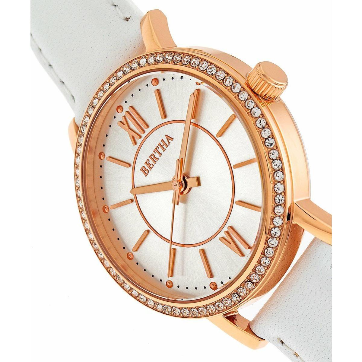 Bertha Lydia Quartz Crystal Silver Dial Ladies Watch . Terrific