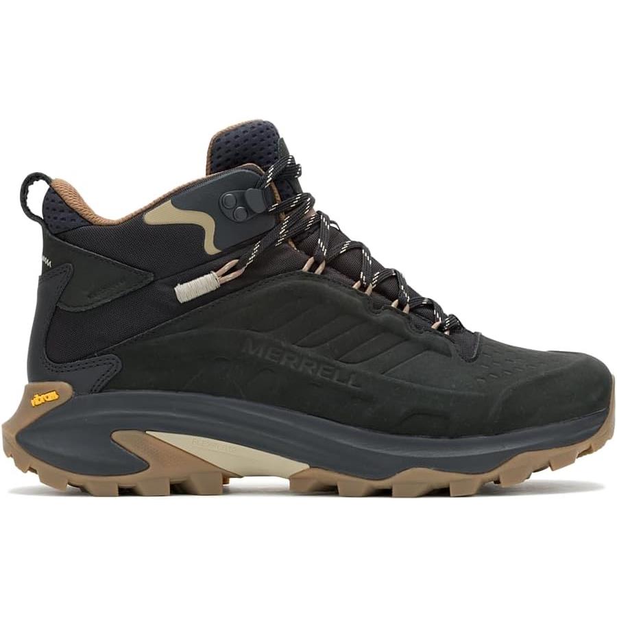 Merrell Men`s Moab Speed 2 Leather Mid Waterproof Hiking Shoe - Black