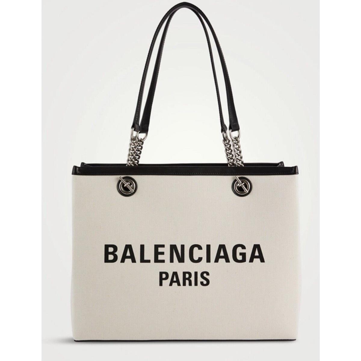 Balenciaga Logo-print Canvas Off White Tote Bag