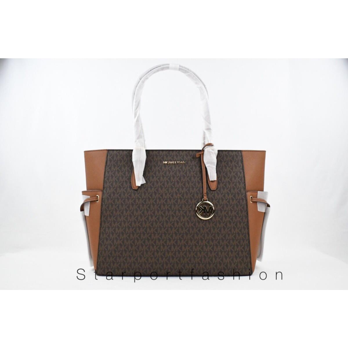 Michael Kors Gilly Large Tote Shoulder Bag Signature MK Bag Brown Logo