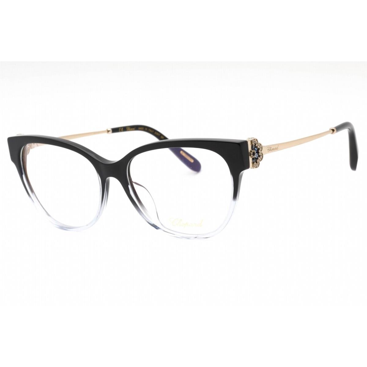 Chopard VCH325S 0N91 Eyeglasses Gradient Transparent Blue Black Frame 55mm