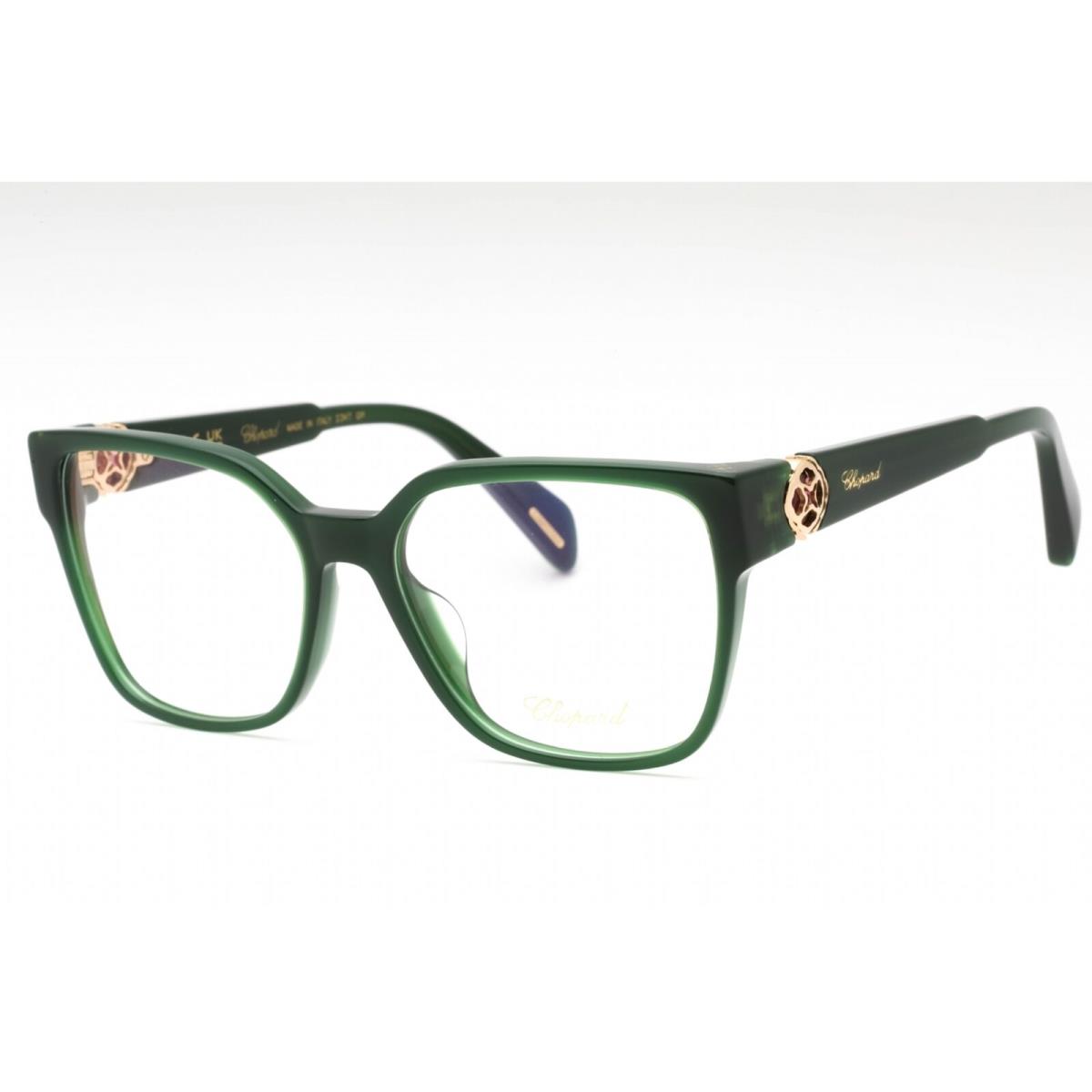 Chopard Women`s Eyeglasses Green Full Gloss Plastic Square Frame VCH324S 0D80