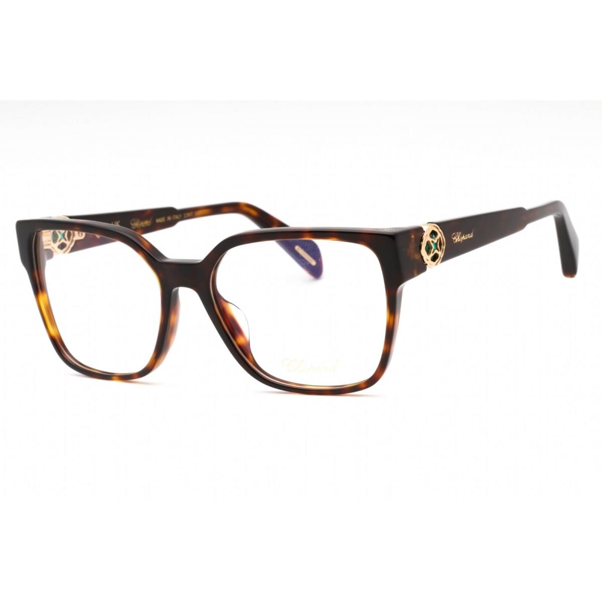 Chopard Women`s Eyeglasses Shiny Tortoise Plastic Square Full Rim VCH324S 0743