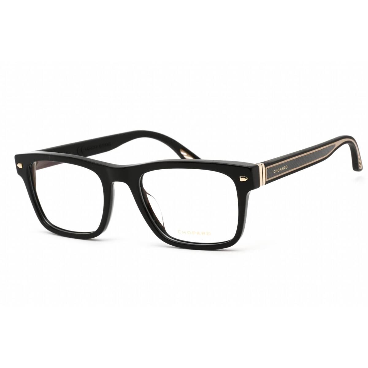 Chopard Men`s Eyeglasses Full Rim Shiny Black Rectangular Plastic VCH326 0700