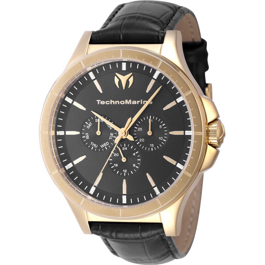 Technomarine Moonsun Date-day Quartz Charcoal Dial Men`s Watch TM-822029