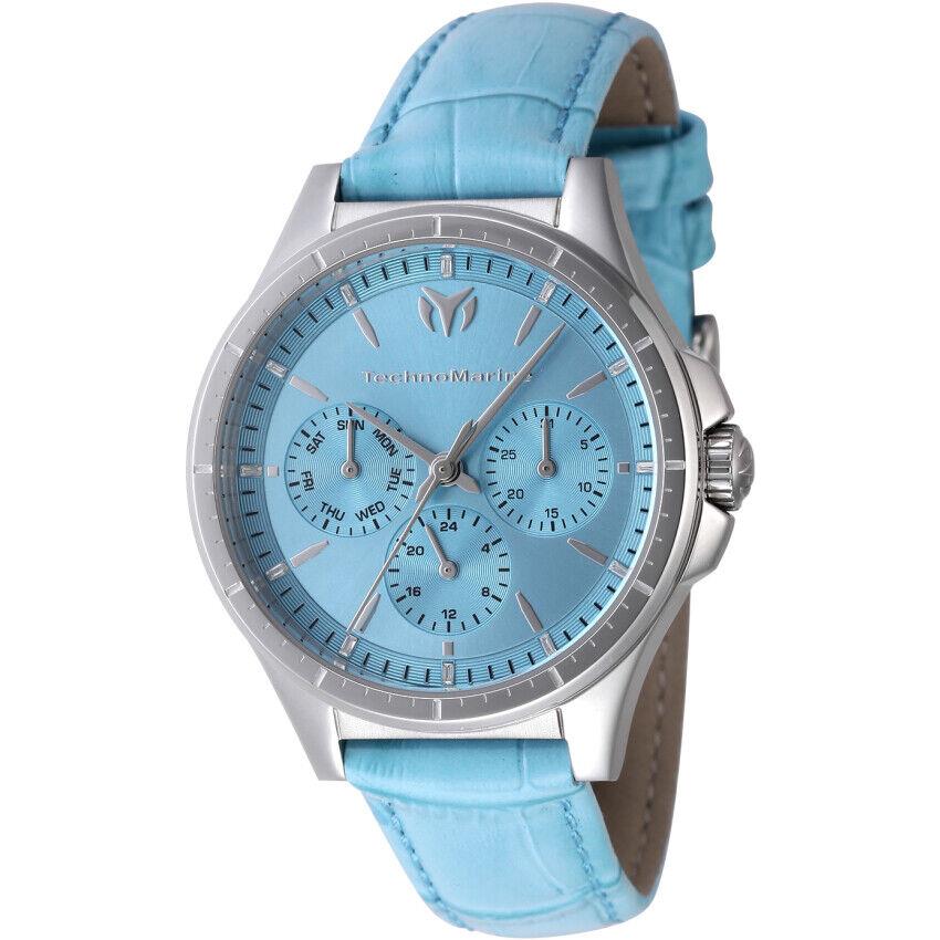 Technomarine Moonsun Date-dayquartz Light Blue Dial Ladies Watch TM-822057