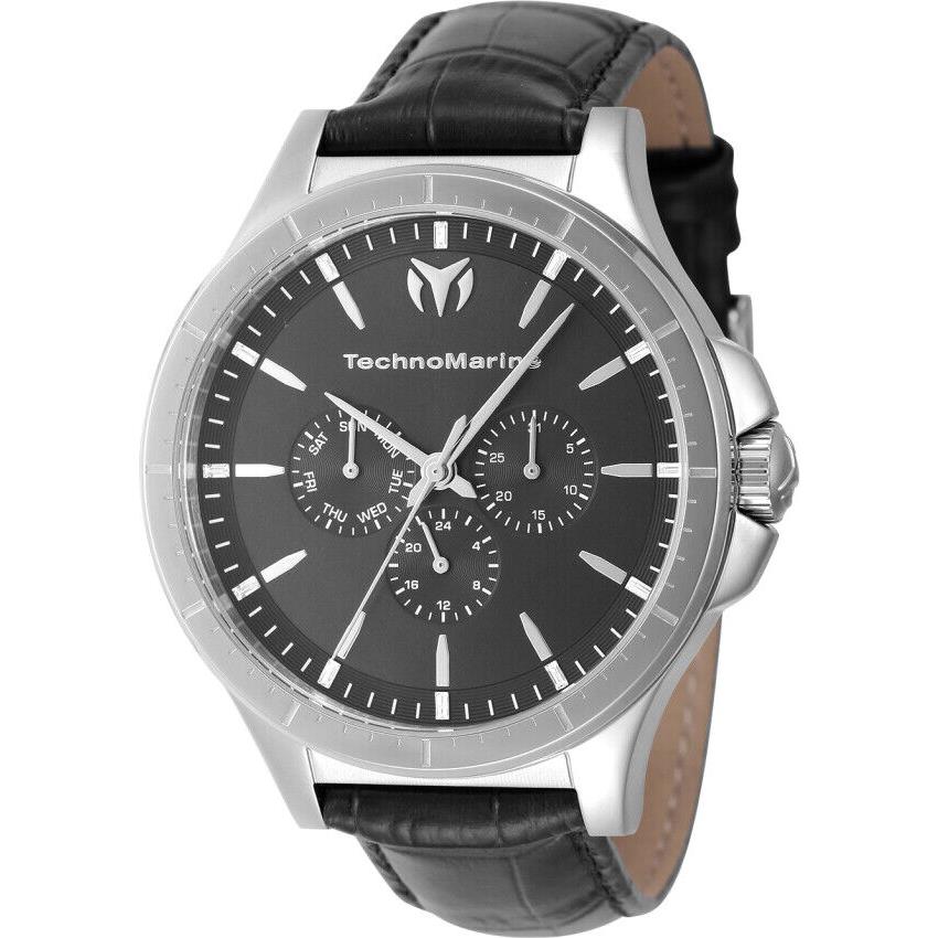 Technomarine Moonsun Date-day Quartz Charcoal Dial Men`s Watch TM-822026