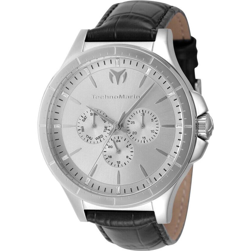 Technomarine Moonsun Date-day Quartz Silver Dial Men`s Watch TM-822025