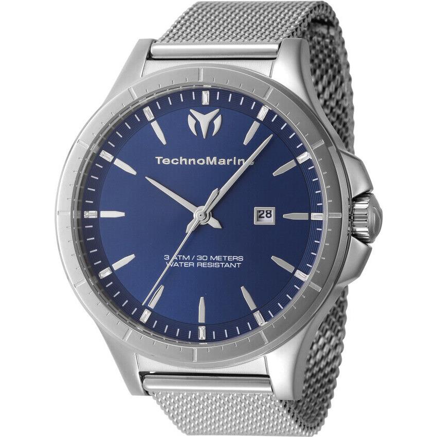 Technomarine Moonsun Date Quartz Blue Dial Men`s Watch TM-822004