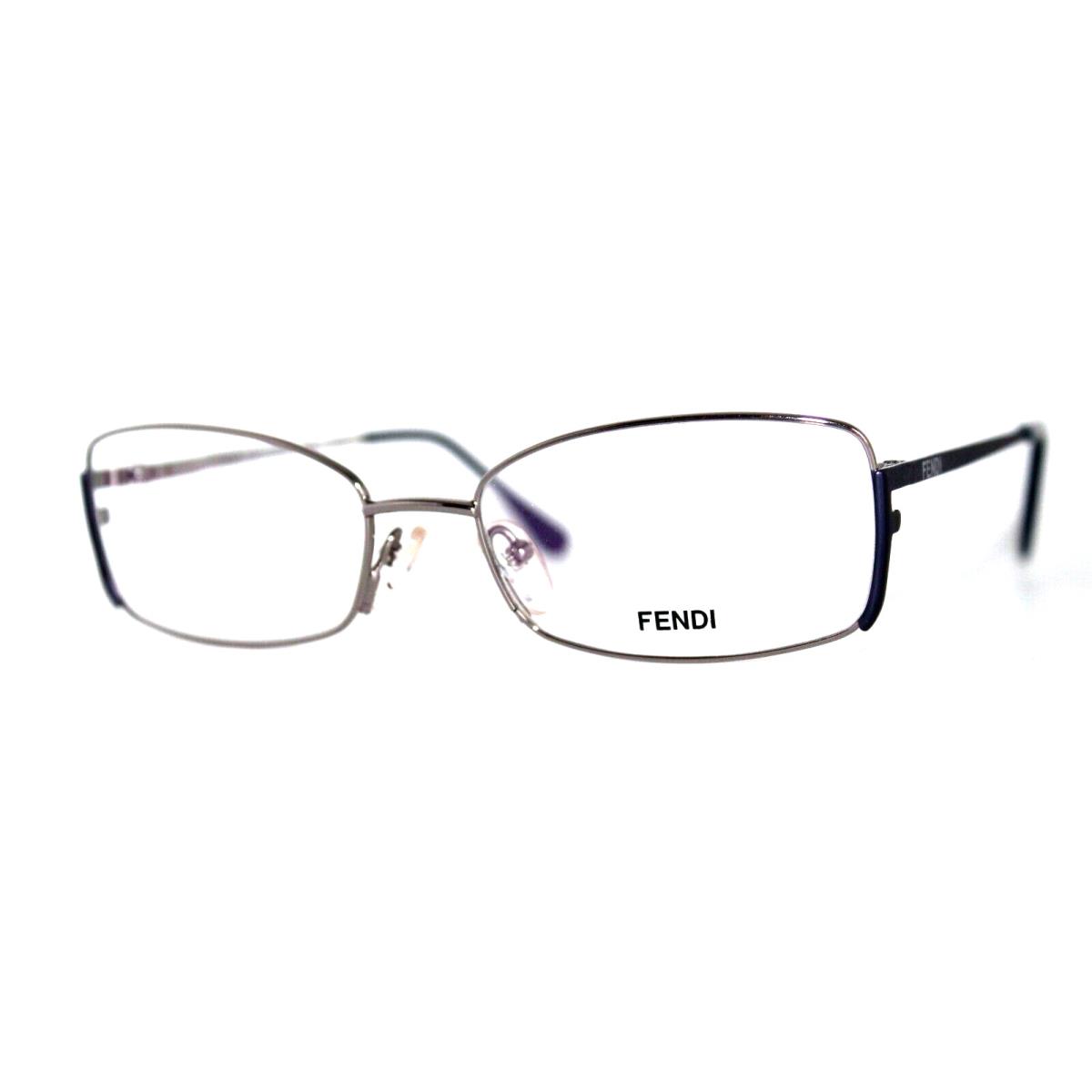 Fendi F960 030 Silver Navy Eyeglasses Frames 52-16-135MM W/case - Frame: Silver