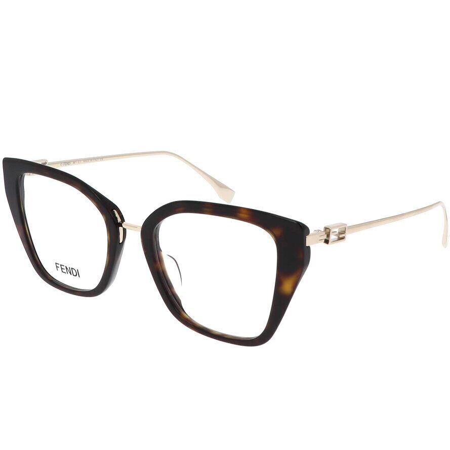 Fendi FE50011I-052-51 Havana Gold Eyeglasses