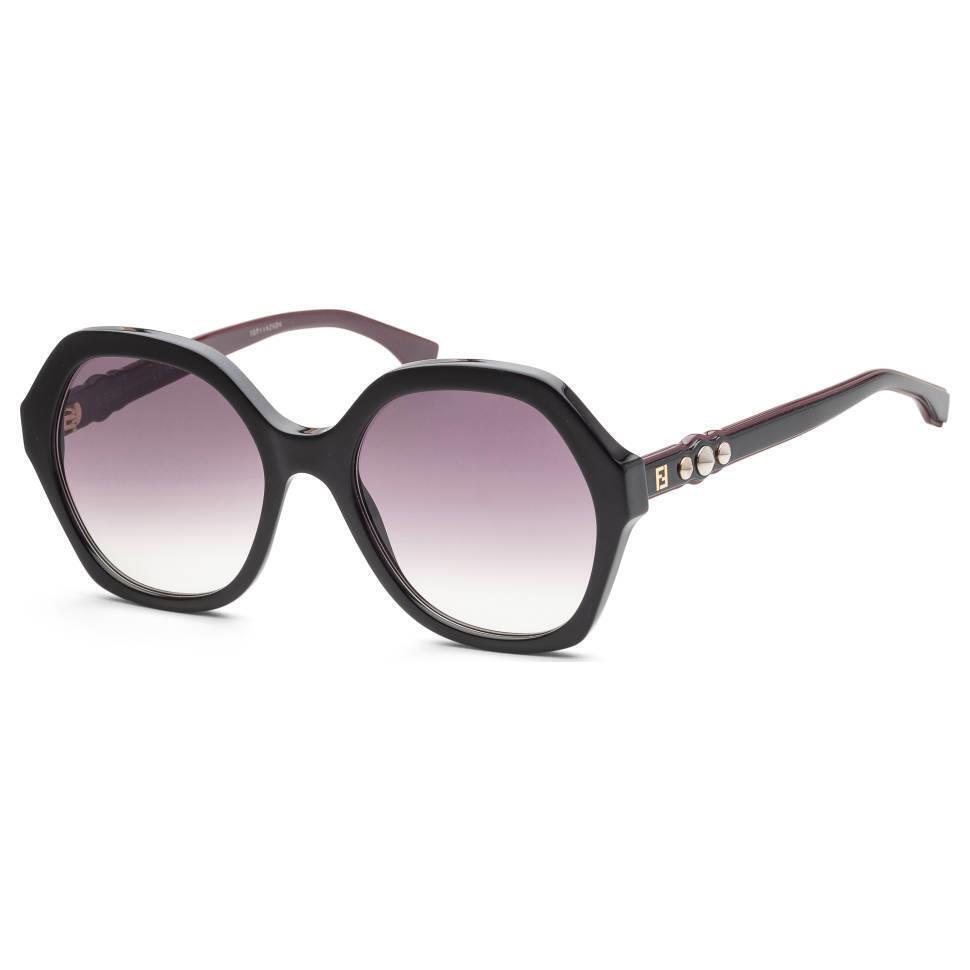 Fendi Women`s Fun Fair Polarized Geometric 56mm Sunglasses Black