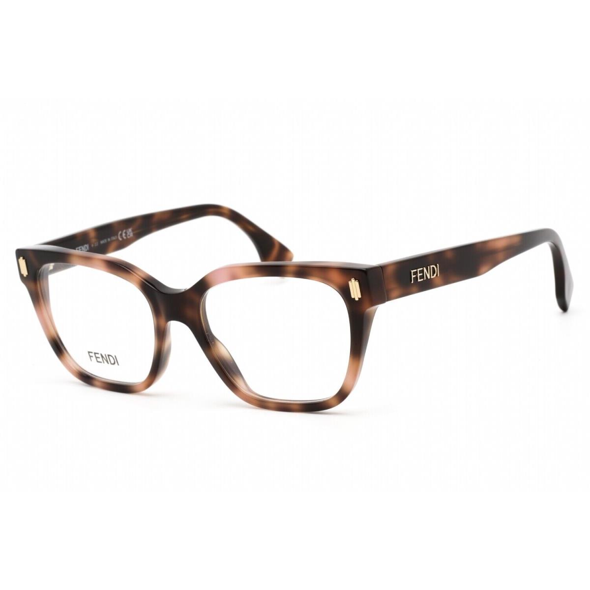 Fendi FE50055I-053-52 Eyeglasses Size 52mm 17mm 145mm Havana Men