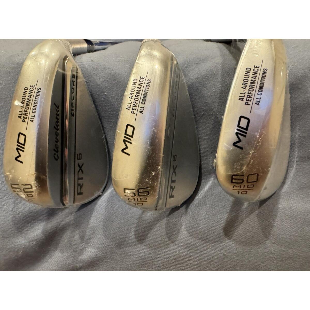 Cleveland RTX6 Zipcore Wedge Set Chrome RH 52 56 60 Ttdg Spinner Tour Issue