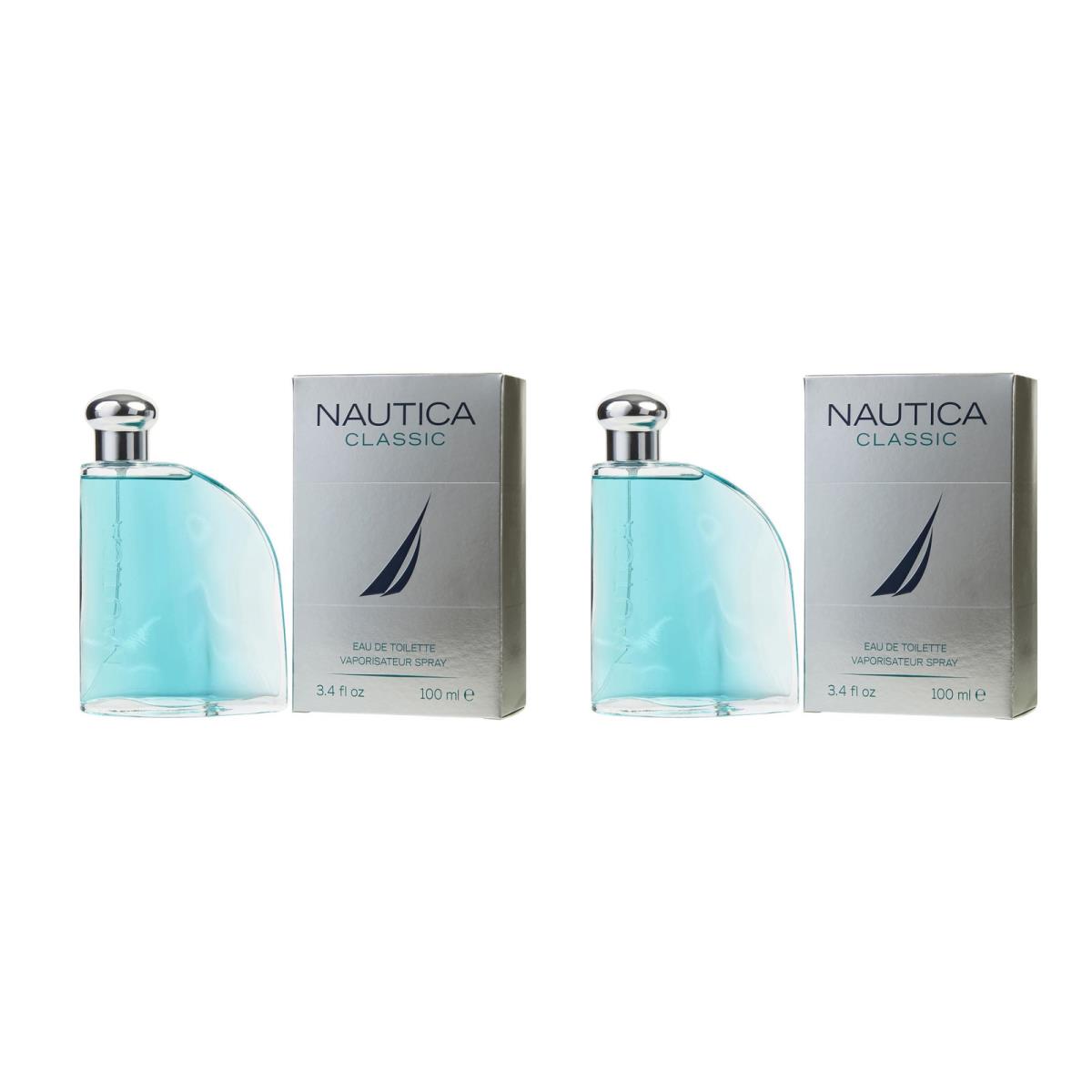 Nautica Classic by Nautica For Men - 3.4 oz Edt Spray - Pack of 2