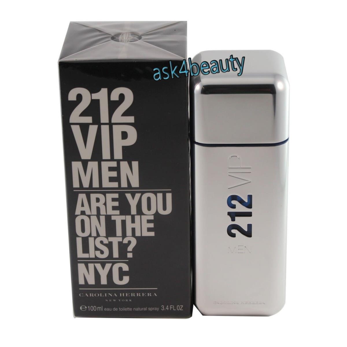 212 Vip Men by Carolina Herrera 3.4oz/100ml Edt Spray For Men