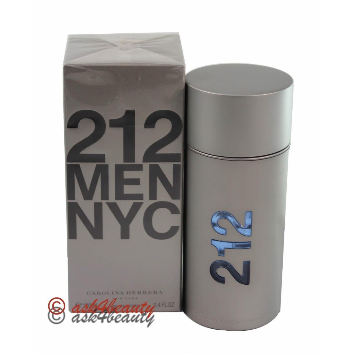 212 Nyc By Carolina Herrera 3.4oz/100ml Edt Spray For Men