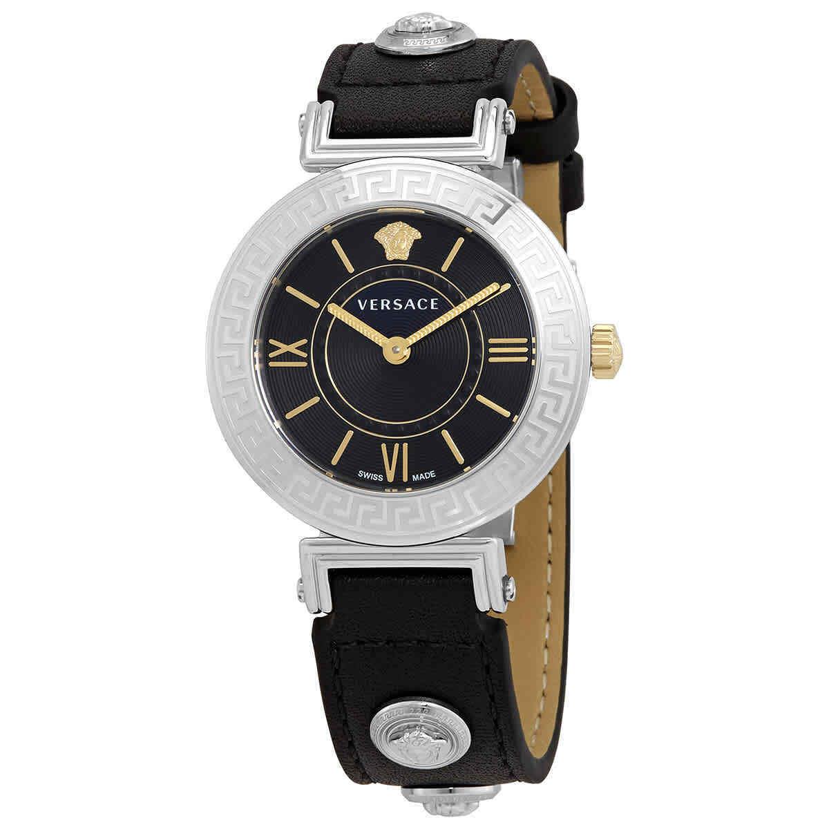 Versace Tribute Quartz Black Dial Ladies Watch VEVG00120