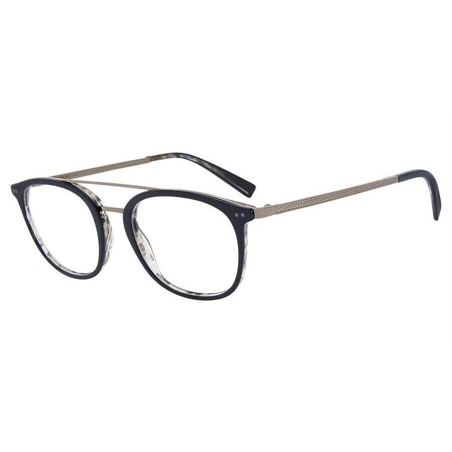 John Varvatos Eyeglasses JV V378 49mm Navy Smoke / Gunmetal - Made in Japan