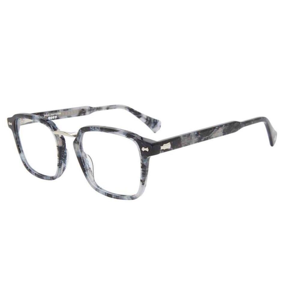 John Varvatos VJV427 Eyeglasses Men`s Navy Full Rim Square Shape 49mm