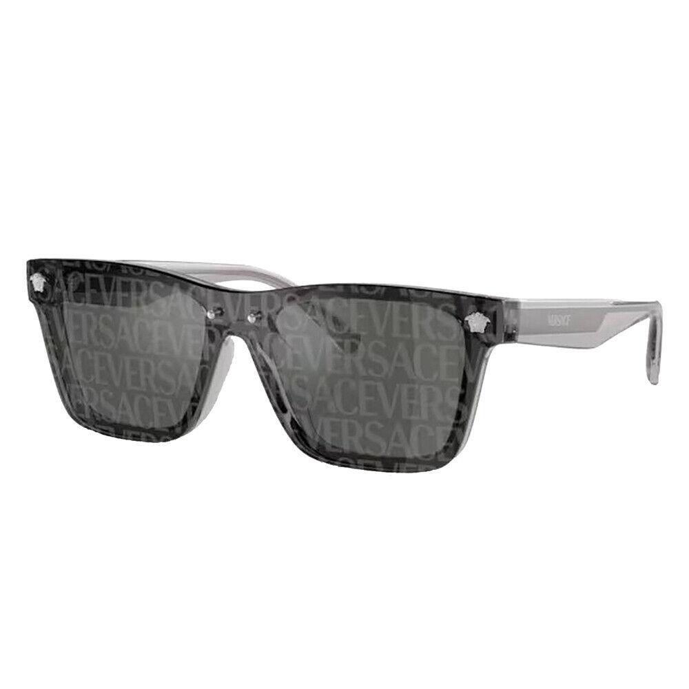 Versace Kids VK 4004U 593/AI Grey Plastic Square Sunglasses Silver Mirror Lens