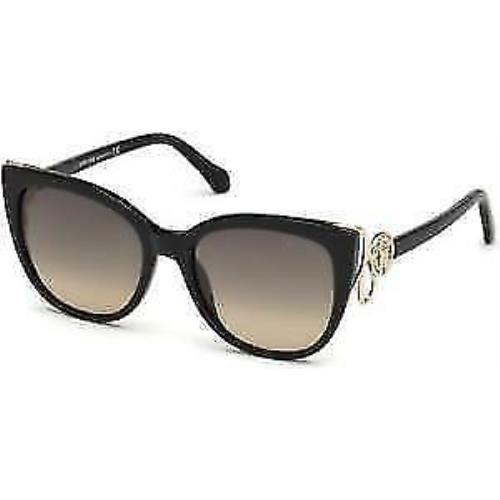 Roberto Cavalli RC1063 Giannutri 01B Shiny Black 54MM Sunglasses